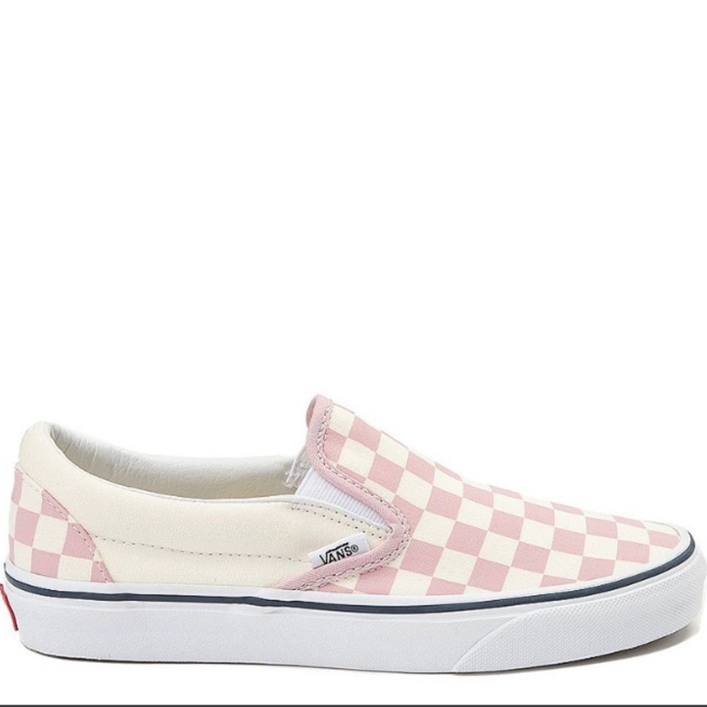 Zephyr Pink & White checkered vans!💕
